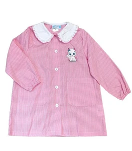 Grembiule asilo da bambina Andy&Gio' 90255 Quadretti Bianco/Rosa - Imagen 1 de 1