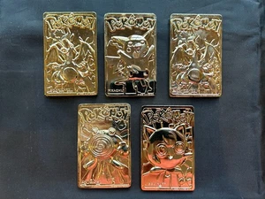 1999 Pokemon Burger King 23k Gold Plated Trading Cards - (5 Total) Charizard - Picture 1 of 5