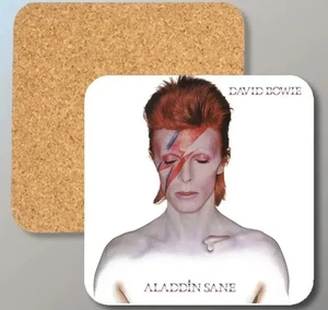 David Bowie Aladdin Sane LP Cubierta 90mm Cuadrado Bebidas Estera/Montaña rusa - Imagen 1 de 1