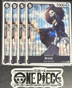 4x One Piece ST14-010 C Brook - Inglés - Regular - Juego - TCG - CASI NUEVO/M - Imagen 1 de 1