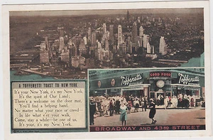Toffenetti Restaurant 43rd Street NYC Skyline Postcard - Picture 1 of 2
