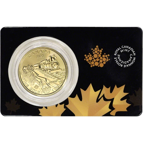 2023 Canada Gold Klondike Gold Rush $200 - 1 oz - BU in Sealed Assay .99999 Fine Cover