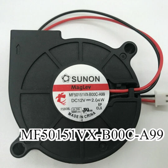 1PCS SUNON MF50151VX-B00C-A99 DC 12V 2.04W 2Pin Cooling Fan 50*50*15MM 5CM - Image 1 of 2