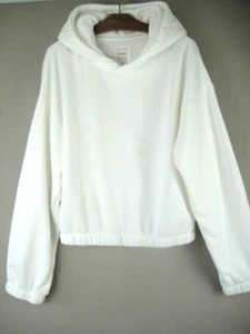 Reflex taglia Felpa con cappuccio pullover XL bianca tagliata elastica su orlo e estremità manica - Foto 1 di 8