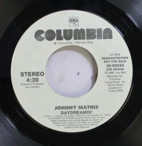 Pop Promo Nm! 45 Johnny Mathis - Daydreamin' / Daydreamin' On Columbia - Picture 1 of 2