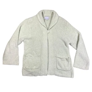 SOFT SURROUNDINGS Light Green Terry Cloth Cardigan Loungewear Robe Size Small - Picture 1 of 6