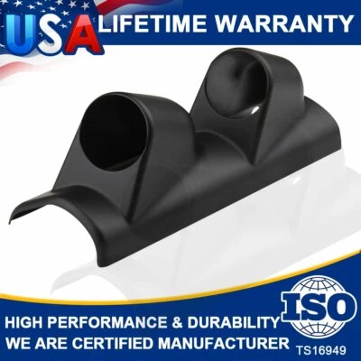 Black 2" 52mm Left Hand Drive Pod A Pillar Triple 2 Hole Mount Meter Gauge Holde - Image 1 of 4