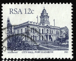 South Africa - 1985 - 12¢ - Buildings - City Hall, Port Elizabeth - #18171 - Picture 1 of 1