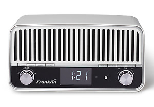 Radio de table Franklin FR-1 AM/FM avec haut-parleurs stéréo et entrée musicale Bluetooth