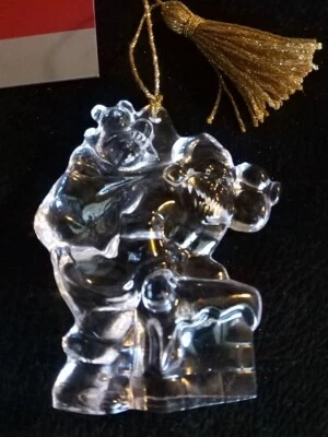 Waterford Crystal Santa Ornament 4 In . Marquis 7th Series Foto 1 de 4