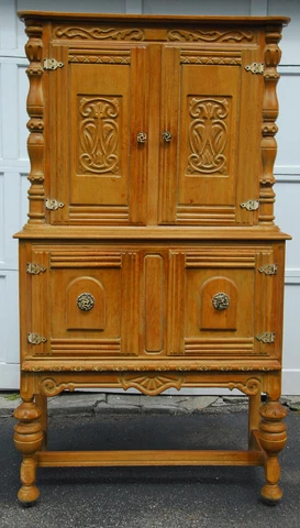 Antique Kitchen Hutch Storage Cabinet Cover