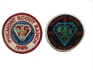 Boy Scout Treasure Island, Philmont 75th Anniversary Round Patches - Picture 1 of 1