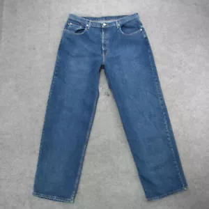 Pantalones de mezclilla vintage Polo Ralph Lauren para hombre 40x34 azul lavado oscuro pierna recta - Imagen 1 de 11