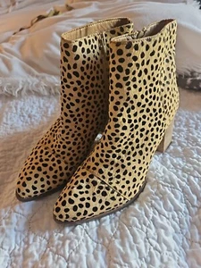 Dolce Vita Faux Fur Cheetah Tan Boots Size 8.5 GORGEOUS - Picture 1 of 8