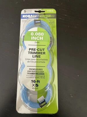 NEW 1 Pack Kobalt greenworks of 5 easy 0.080 reloading trimmer refills #1438130 - Image 1 of 3