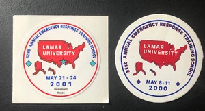 Vintage Lamar University Emergency Training School Decals - Beaumont Texas - Picture 1 of 4