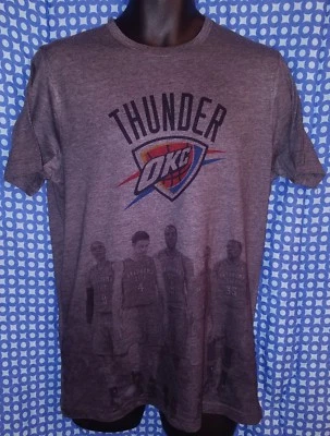 Oklahoma City Thunder Heather Gray Level Wear T-Shirt 2013-14 - Youth Large - Image 1 of 4