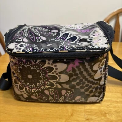 Vera Bradley Lunch Tote Cooler Bag Mimosa Medallion Purple Insulated G5 - Image 1 of 4