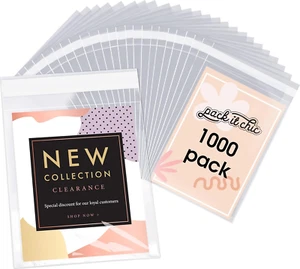 Pack It Chic - 5” X 7” (1000 Pack) Clear Resealable Cello Bags - Picture 1 of 12