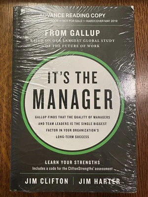 ARC It's the Manager - Jim Clifton & Jim Harter (2019, Paperback) PROOF LIKE NEW - Image 1 of 4