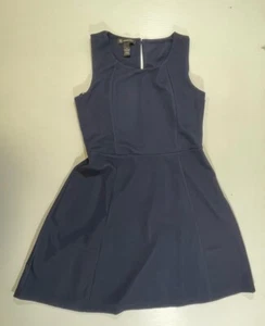 INC Women’s Navy Sleeveless Round Neck Above The Knee Going Out A-Line Dress M - Picture 1 of 10