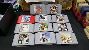 COLLECTION LOT OF 11 N64 NINTENDO 64 VIDEO GAME TESTED AUTHENTIC 1080 DIDDY WWF