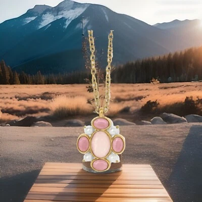 Брайтон ожерелье розовый Луна подвеска список $198 JM7325 новый с Ярлыками - Изображение 1 из 4