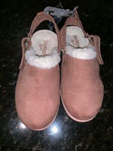OshKosh B'gosh Shoes Queen Sherpa Clogs, Toddler Girl's Size 10 - Brown NEW!