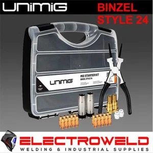 UNIMIG Binzel 24 Style Mig Torch Starter Kit Welding Tip Nozzle SB24 MB24 UMSK24 - Picture 1 of 10