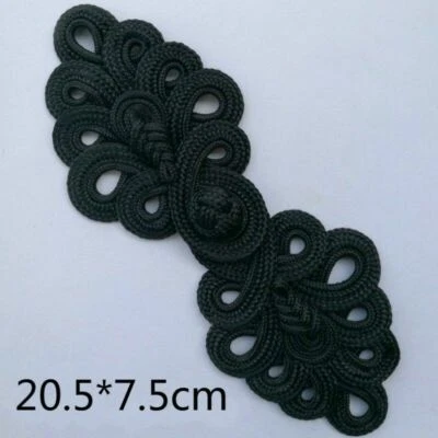 1 Pair Large Chinese Frog Fasteners Closure Button Knot DIY 8 3 Inches Gold Chic - Image 1 of 4