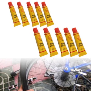 Bike Tyre Inner Tube Puncture Repair Rubber Cement Bicycle Tire Patch Glue 10pcs - Picture 1 of 7