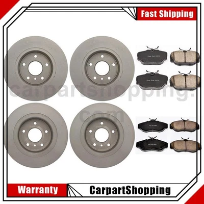 6 Front Rear Brake Pads Set Brake Rotors Fits 2000 2001 Land Rover Range Rover - Image 1 of 4