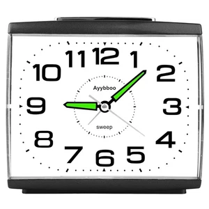 Analog Wecker mit Nachtlicht | 5-Snooze-Alarm | Großes Zifferblatt - Bild 1 von 7