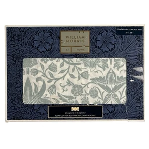Par de fundas de almohada estándar William Morris at Home The Strawberry Thief tonal - Imagen 1 de 8