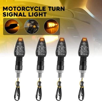 For Kawasaki ZX636 KLX250S KLR650 4X Motorcycle Bike LED Turn Signals Lights - Image 1 of 4