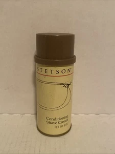 RARE vintage FULL 1980s STETSON high-end Shave Cream can PFIZER retro shaving  - Picture 1 of 6