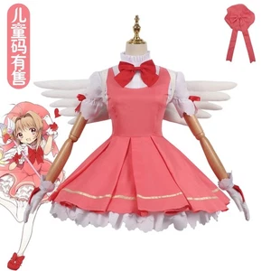 Anime Karte Captor SAKURA KINOMOTO SAKURA Halloween Kostüm mit Perücke Cosplay ohne Flügel - Bild 1 von 15