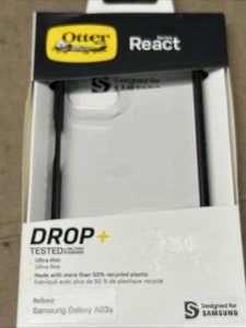Otter Box Series React Drop+ Samsung Galaxy A03s Clear/black Side Phone Case - Picture 1 of 6