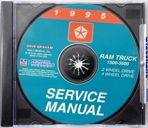 Dodge Ram 1995 camioneta taller manual de servicio de reparación 1500 2500 3500 gasolina y diésel CD - Imagen 1 de 2