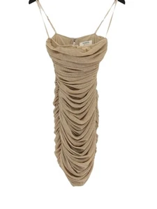 House Of CB London Women's Midi Dress XS Gold Polyester - Picture 1 of 5