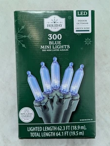 300 Mini Luces LED Azules con Cable Blanco Interior/Exterior Vacaciones ¡NUEVO! - Imagen 1 de 4