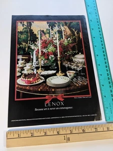 1-page Vintage Clipping- Holiday China & Crystal photo Lenox Print Ad 90's - Foto 1 di 5