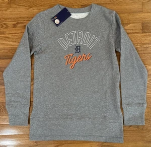 NWT! Detroit Tigers MLB Baseball Crewneck Pullover Sweatshirt Women’s S - Picture 1 of 5