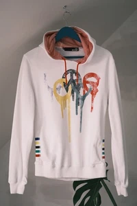 Love Moschino Women's White Cotton Big Logo Hoodie Size M - Picture 1 of 12