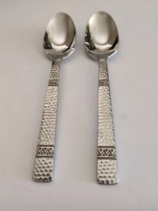 Wallace CHEYENNE 2 cucchiaini martellati acciaio inox 18/10 (s8) - Foto 1 di 7