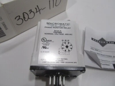 Macromatic PAP480 Series A Phase Monitor Relay 5WMJ6 - Image 1 of 4