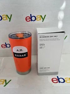 A.M RXBAR 20 oz Stainless Steel Orange Frost Tumbler / Promo Mug Bottle - Picture 1 of 2