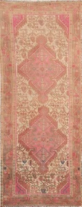 Vintage Ivory Tribal Traditional Narrow Runner Rug 2'x6' Wool Hand-knotted Rug - Picture 1 of 12