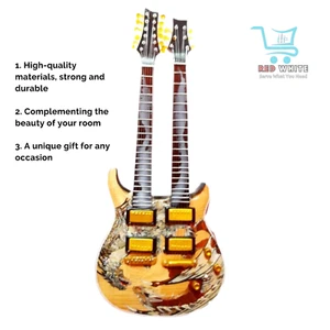 2 pcs Mini PRS Double Neck Guitar “Golden Dragon” – Inspired by Carlos Santana - Picture 1 of 3