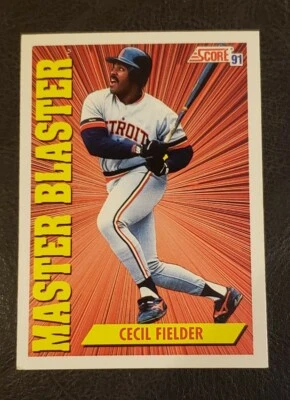 1991 Score Cecil Fielder Detroit Tigers Baseball Master Blaster Card #693 HR MLB - Image 1 of 2